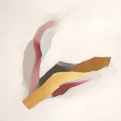 Moderni, virtaava kultainen abstrakti tekijältä Alma