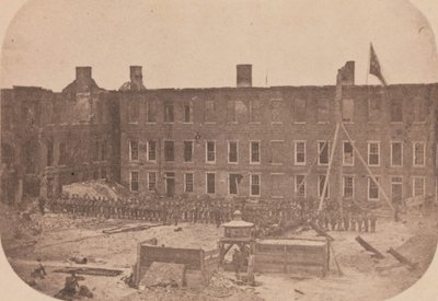 Fort Sumterin evakuointi, huhtikuu 1861, huhtikuu 1861. tekijältä Alma A. Pelot.