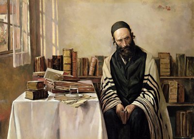 Rabbi työhuoneessaan tekijältä Alois Heinrich Priechenfried