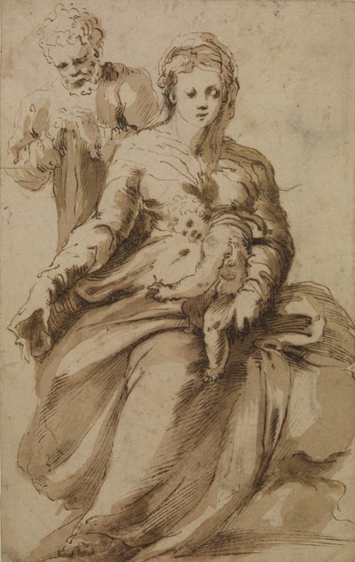Pyhä perhe, n. 1637 tekijältä Alonso Berruguete