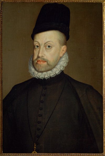 Espanjan kuningas Filip II, keisari Kaarle V:n ja Portugalin Isabellan poika (maalaus kankaalle) tekijältä Alonso Sanchez Coello