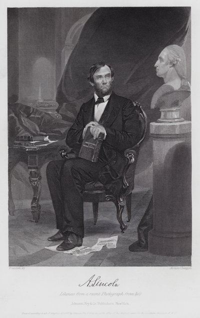 Abraham Lincoln (kaiverrus) tekijältä Alonzo (after) Chappel