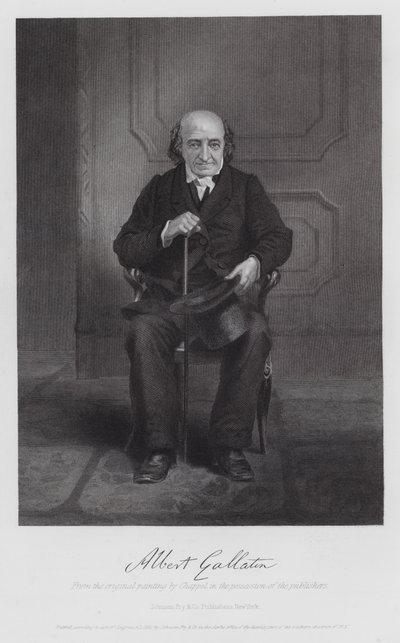 Albert Gallatin (kaiverrus) tekijältä Alonzo (after) Chappel
