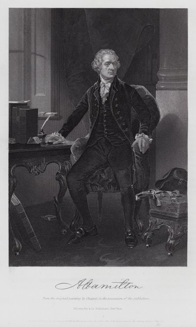 Alexander Hamilton (kaiverrus) tekijältä Alonzo (after) Chappel