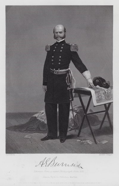 Ambrose Everett Burnside (kaiverrus) tekijältä Alonzo (after) Chappel