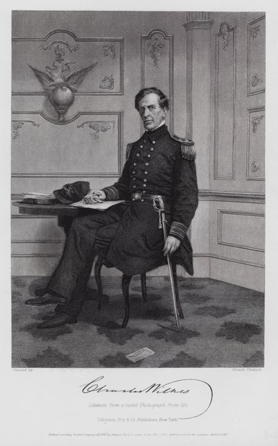 Charles Wilkes (kaiverrus) tekijältä Alonzo (after) Chappel