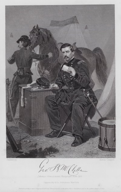 George Brinton McClellan (kaiverrus) tekijältä Alonzo (after) Chappel