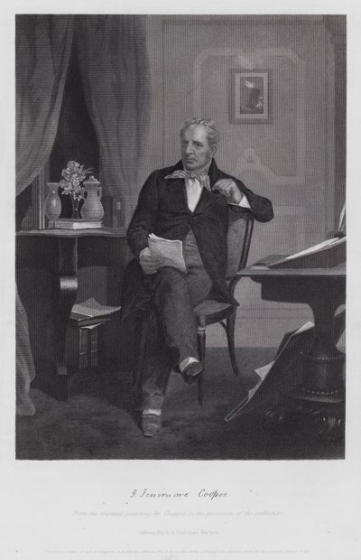 James Fenimore Cooper (kaiverrus) tekijältä Alonzo (after) Chappel