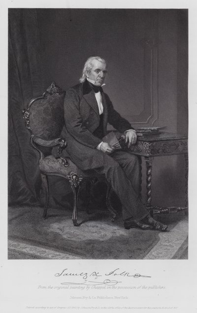 James Knox Polk (kaiverrus) tekijältä Alonzo (after) Chappel