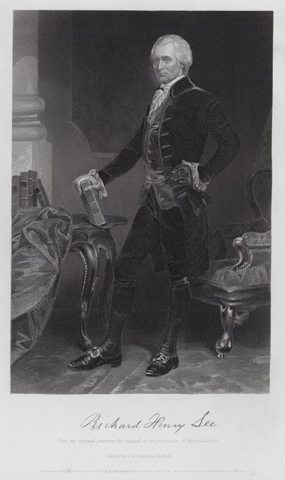 Richard Henry Lee (kaiverrus) tekijältä Alonzo (after) Chappel