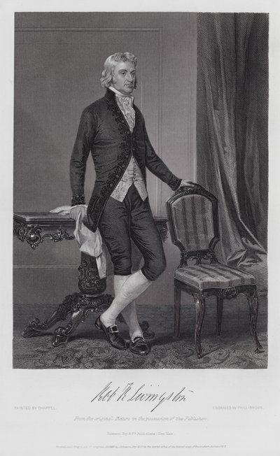 Robert R Livingston (kaiverrus) tekijältä Alonzo (after) Chappel
