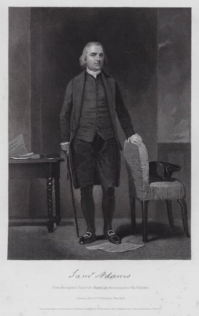 Samuel Adams (kaiverrus) tekijältä Alonzo (after) Chappel