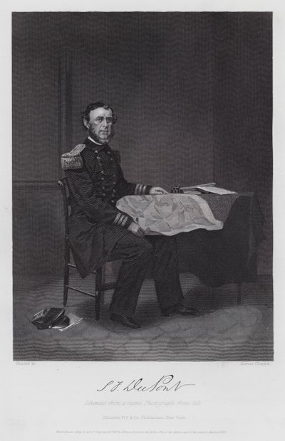 Samuel Francis Dupont (kaiverrus) tekijältä Alonzo (after) Chappel