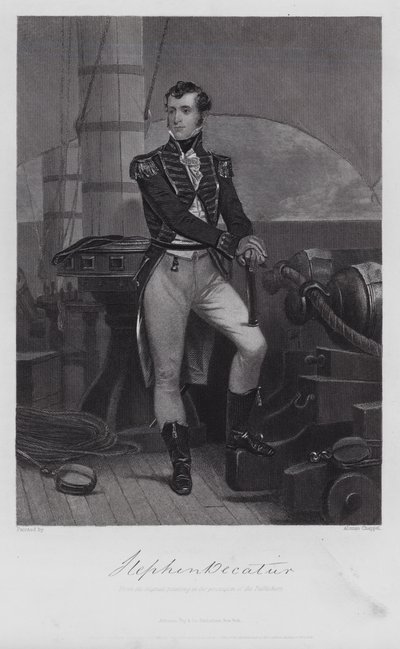 Stephen Decatur (kaiverrus) tekijältä Alonzo (after) Chappel