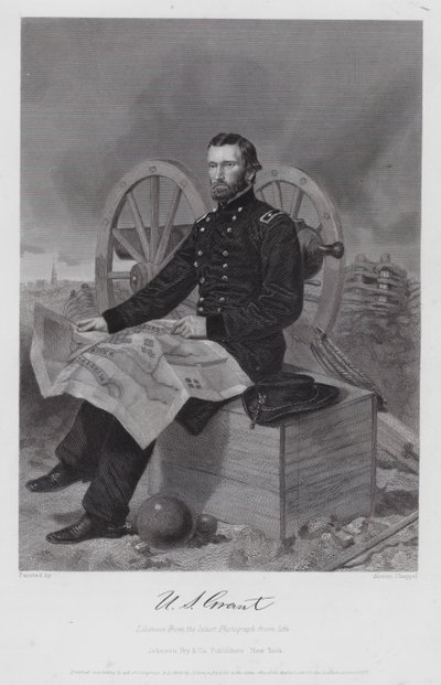 Ulysses S Grant (kaiverrus) tekijältä Alonzo (after) Chappel
