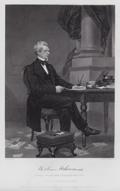 William Henry Seward (kaiverrus) tekijältä Alonzo (after) Chappel