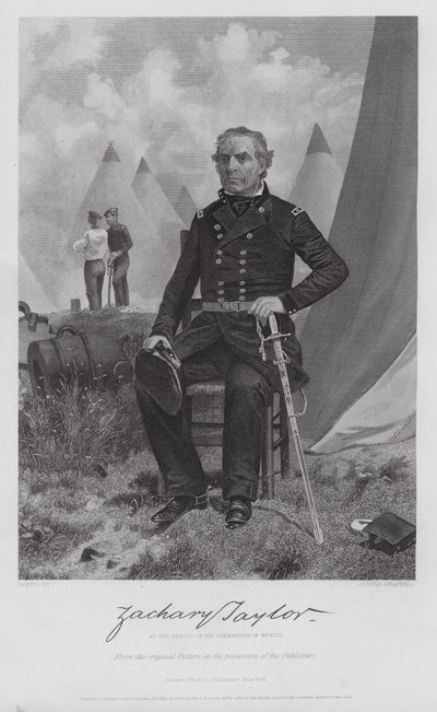 Zachary Taylor (kaiverrus) tekijältä Alonzo (after) Chappel