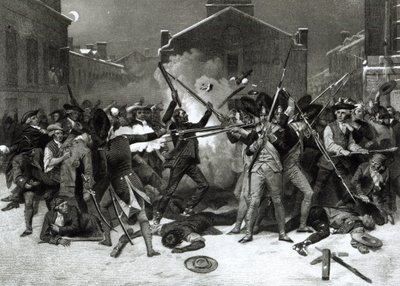 Bostonin verilöyly, 5. maaliskuuta 1770 tekijältä Alonzo Chappel