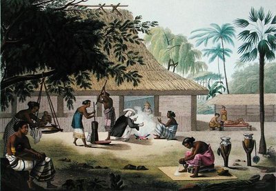 Kotimainen toiminta, Coupang, Timor, teoksesta "Voyage Autour du Monde sur les Corvettes de L