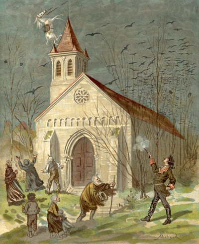 Paroni Münchausenin seikkailut (chromolitho) tekijältä Alphonse Adolphe Bichard
