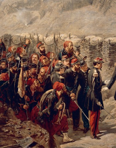 Marsalkka Patrice MacMahon Zouavesin kanssa Malakoffissa tekijältä Alphonse Antoine Aillaud