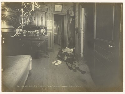 Näkymä ruokasaliin, josta ruumis löydettiin. tekijältä Alphonse Bertillon