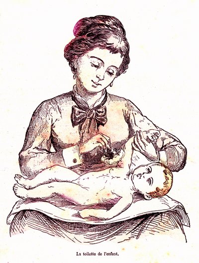 Lapsen wc - Normaali elämä ja terveys, J. Rengade. Piirustus A. Demarle 1881 tekijältä Alphonse Demarle