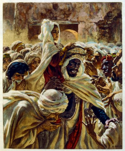 Dinet:n kuvitus teoksesta Mirages Scenes of Arab life. 1906. Mirages, Scénes De La Vie Arab on kuvittanut Etienne Dinet Silman Ben Ibrahim Bamerin kommentilla. Nasreddine Dinet syntyi nimellä Alphonse-Étienne Dinet; (1861-1929) oli ranskalainen itämainen tekijältä Alphonse Etienne Dinet