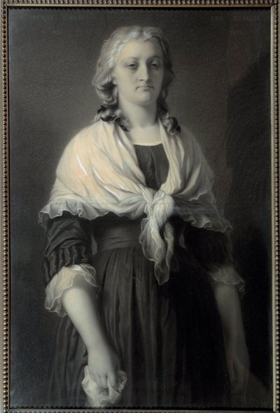 Kuningatar Marie Antoinetten (1755-1793) muotokuva Conciergessa Vuonna 1793 edustettuna kuningatar kantaa surua. Hiilipiirustus Alphonse Francois (1814-1888) 1851 Sun. 0,72x1,11 m Malmaison, musee du chateau tekijältä Alphonse François