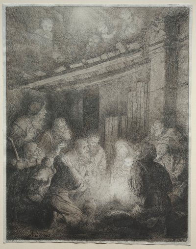 Paimenten palvonta. tekijältä Alphonse Legros