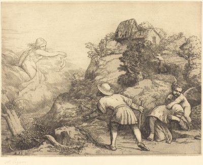 Allegoria talonpojasta ja omaisuudesta: allegorinen aihe tekijältä Alphonse Legros