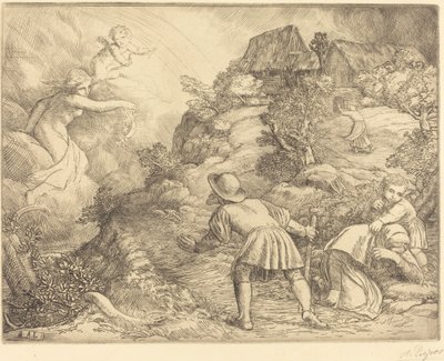 Allegoria talonpojasta ja omaisuudesta Talonpoika ja omaisuus: allegorinen aihe. tekijältä Alphonse Legros