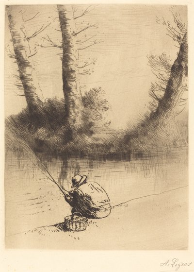 Kalastaja (onkija) tekijältä Alphonse Legros