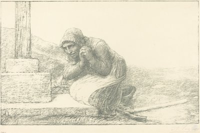 Ristin juurella Au pied de la croix. tekijältä Alphonse Legros