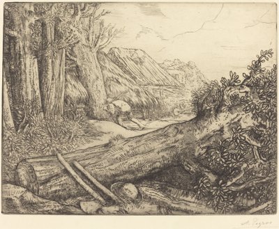 Puunhakkuiden kodissa Chez les bucherons. tekijältä Alphonse Legros