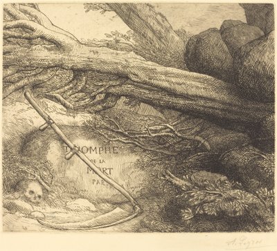 Avalanche: Frontispiece for Triumph of Death tekijältä Alphonse Legros