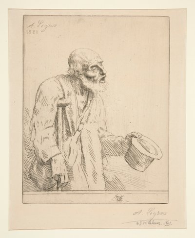 Kerjäläinen kainalosauvoilla tekijältä Alphonse Legros