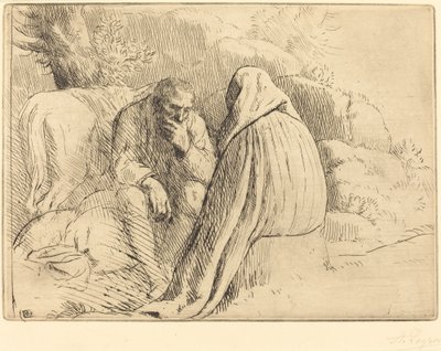 Bohemian Campment Bohemian leirintäalue. tekijältä Alphonse Legros