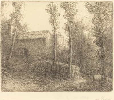 Silta tehtaalla (Le pont du moulin) tekijältä Alphonse Legros