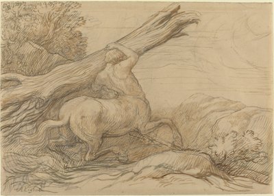 Kentauri kantaa puunrunkoa tekijältä Alphonse Legros