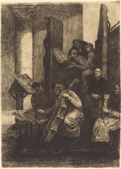 Kuoro espanjalaisessa kirkossa tekijältä Alphonse Legros