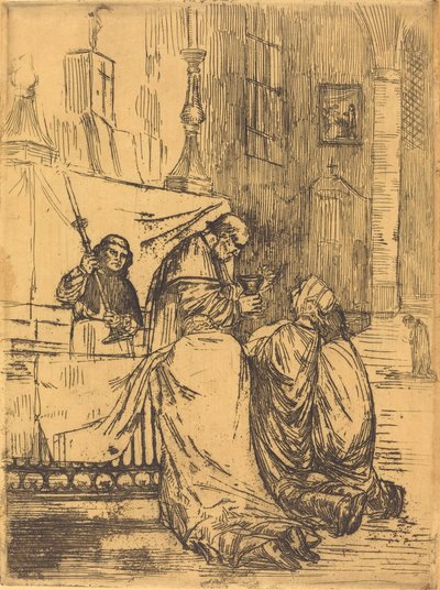 Ehtoollinen Pyhän Medardin kirkossa (La communion dans l