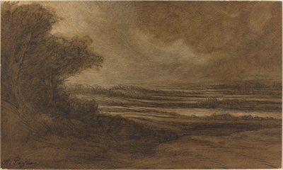 Burgundin maaseutu [recto]. tekijältä Alphonse Legros