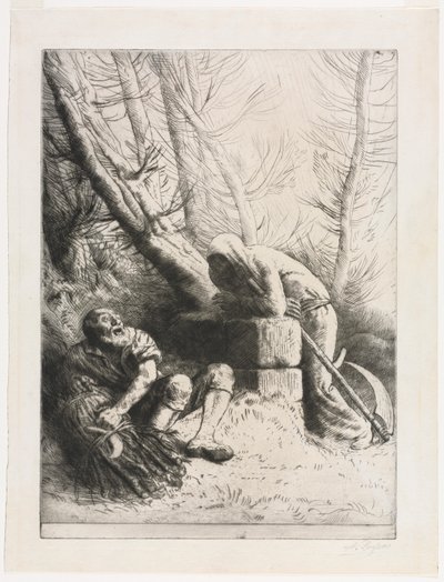 Kuolema ja puunhakkaaja tekijältä Alphonse Legros
