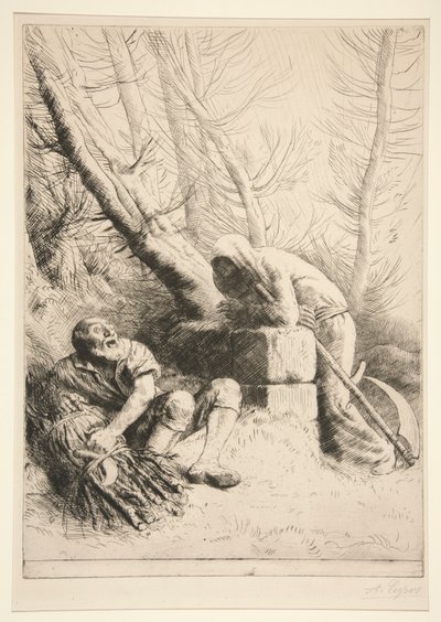 Kuolema ja puunhakkaaja tekijältä Alphonse Legros