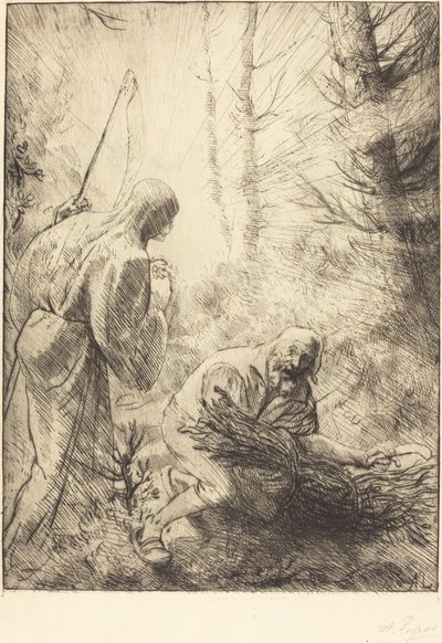 Kuolema ja puunhakkaaja, 2. levy La mort et le bucheron. tekijältä Alphonse Legros