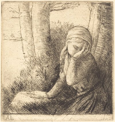 Epätoivoinen nuori tyttö Epätoivoinen nuori tyttö. tekijältä Alphonse Legros
