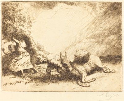 Aasin järkyttynyt myrsky Aasin järkyttynyt salama. tekijältä Alphonse Legros