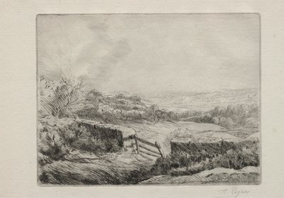 Sisäänkäynti kentälle tekijältä Alphonse Legros