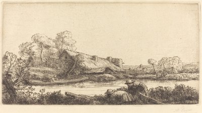 Farm joen varrella näkee Evening Light Farm joen varrella: Evening Light. tekijältä Alphonse Legros